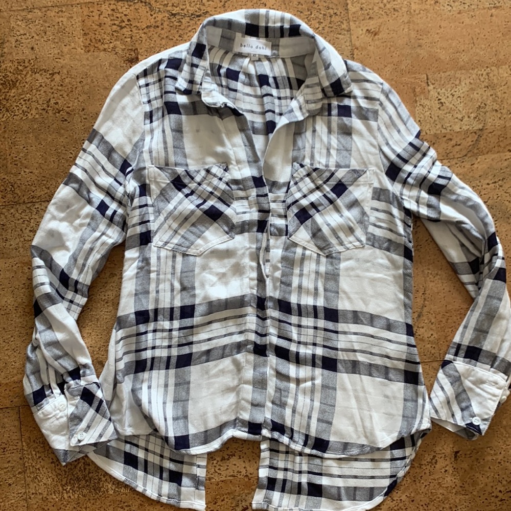 Bella Dahl plaid top